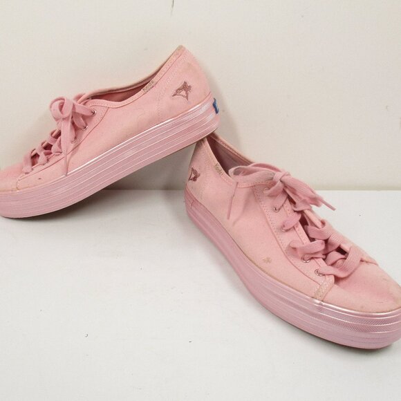 Keds Canvas Women's Pink Shoes Ortholite Sneakers Blue Jays Baseball Size 9 US - Picture 1 of 11